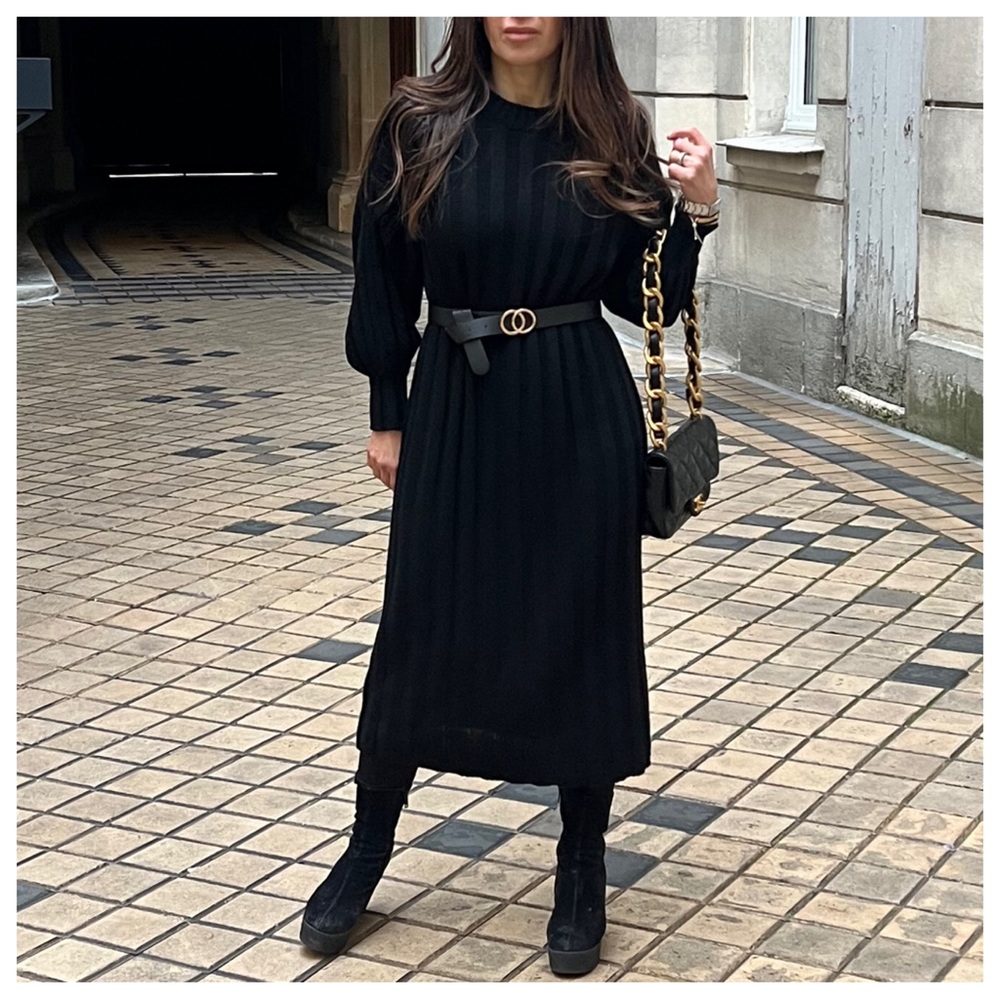 #15 MADE IN ITALY MOST FABULOUS KNIT MAXI SWEATER DRESS - Picture 8 of 8